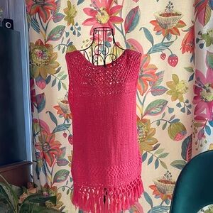 Lilly Pulitzer Neon Pink Crochet Top